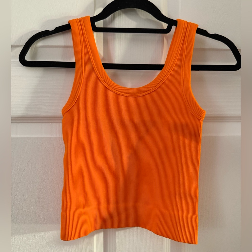NWOT Orange Ribbed Tank Top